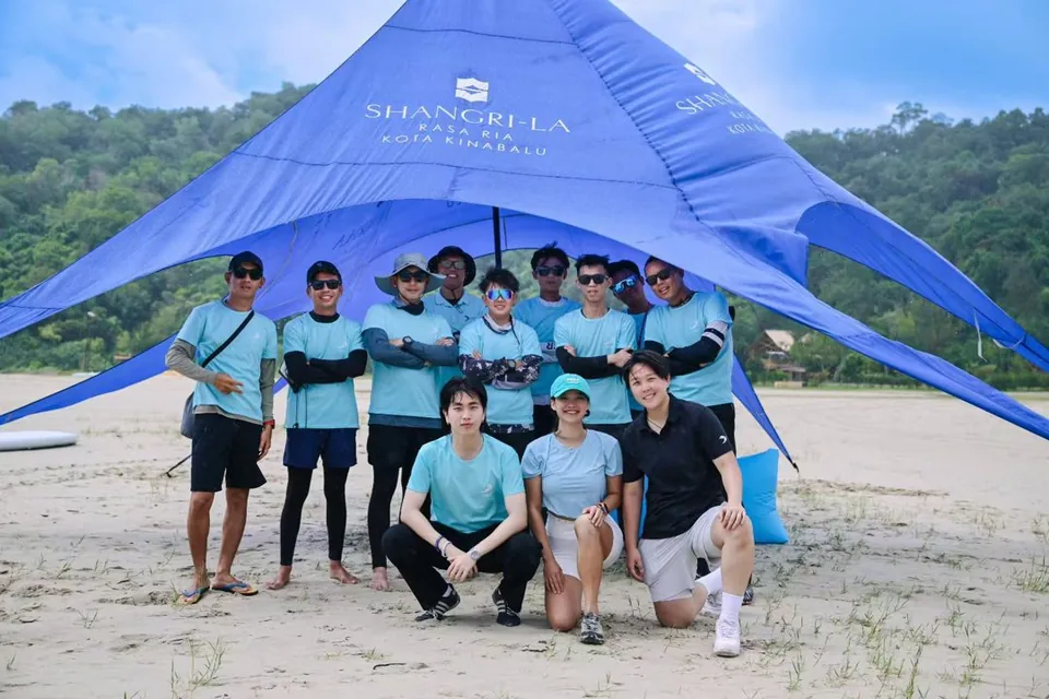 Beach program team in Kota Kinabalu